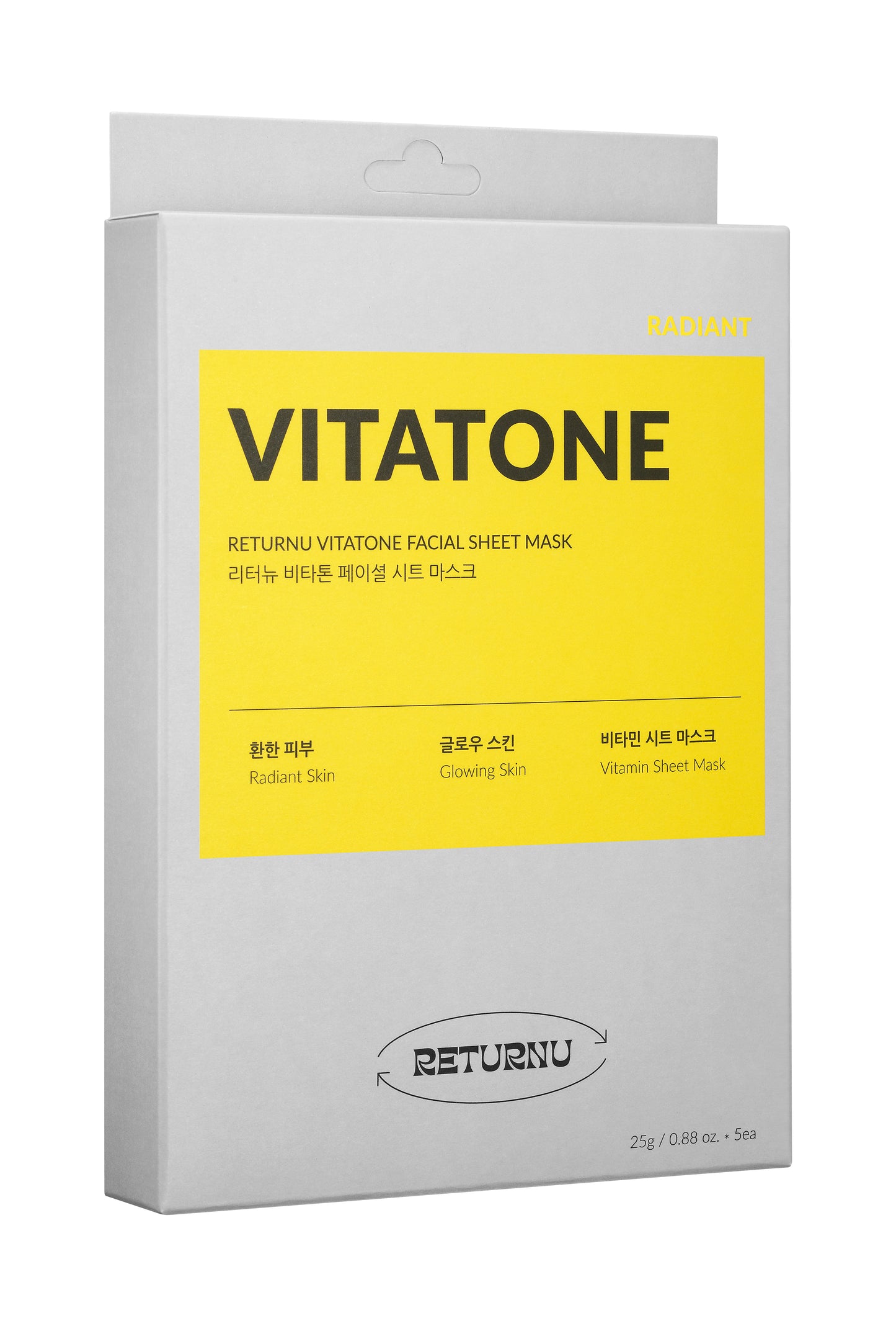 RETURNU Vitatone Facial Sheet Mask 1Box (5 sheets)
