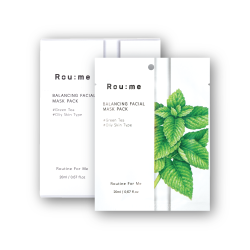 ROU:ME Balancing Facial Green Tea Mask Pack 1 BX (10pcs)